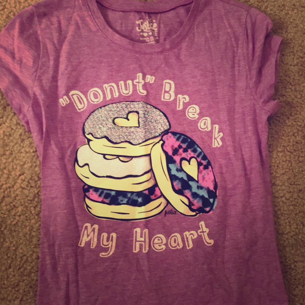 💙justice girls donut shirt